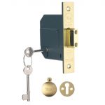 PM562 Hi-Security BS 5 Lever Mortice Deadlock 68mm 2.5in Polished Brass YALPM562PB25