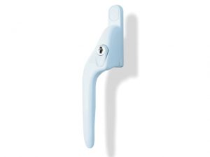 White Offset Locking PVCu Window Handle Left YALPYWH40LWH