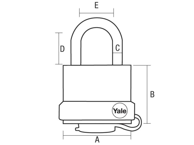 Y220 51mm Hinged Hasp & Weatherproof Padlock Set YALY22051HSP - Image 3