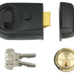 Y3 Nightlatch Modern 60mm Backset Black Finish Visi YALY3BLPB60