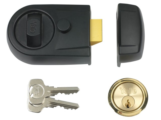 Y3 Nightlatch Modern 60mm Backset Black Finish Visi YALY3BLPB60