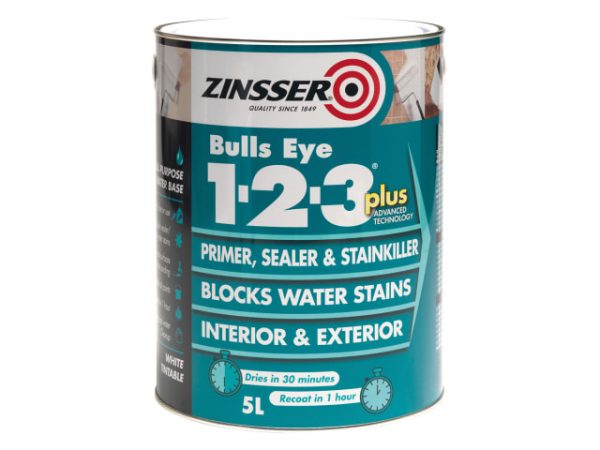 Bulls Eye® 1-2-3 Plus Primer & Sealer Paint 1 litre ZINBE123P1L